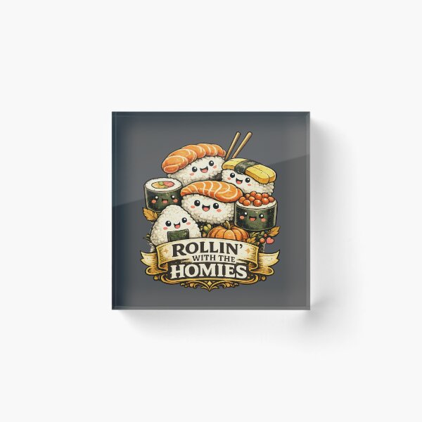 Item preview, Rollin With The Homies Cute Kawaii Sushi designed and sold by Mr Lee.