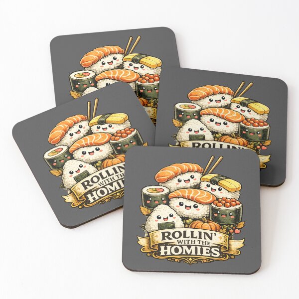 Item preview, Rollin With The Homies Cute Kawaii Sushi designed and sold by Mr Lee.