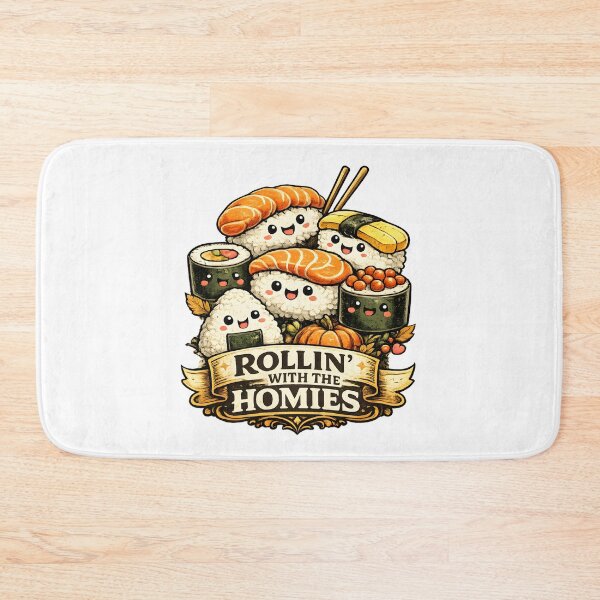 Item preview, Rollin With The Homies Cute Kawaii Sushi designed and sold by Mr Lee.