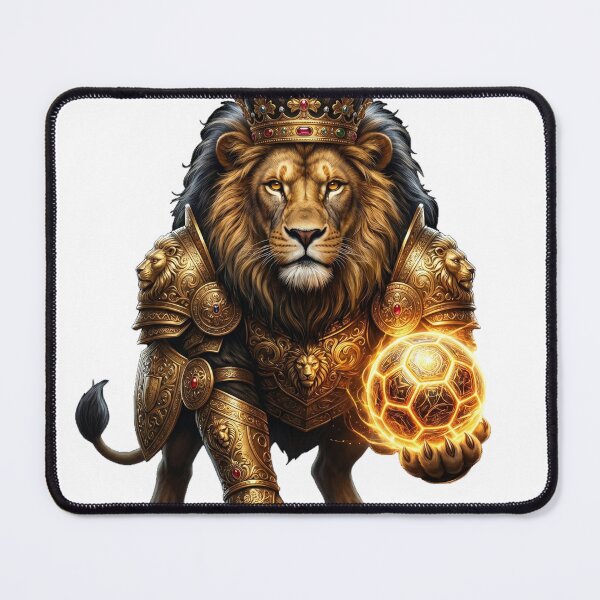 Item preview, King of the Pitch – Royal Lion Football Art designed and sold by Melia-Store.
