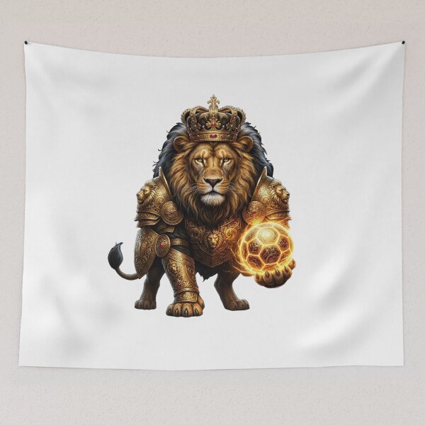 Item preview, King of the Pitch – Royal Lion Football Art designed and sold by Melia-Store.