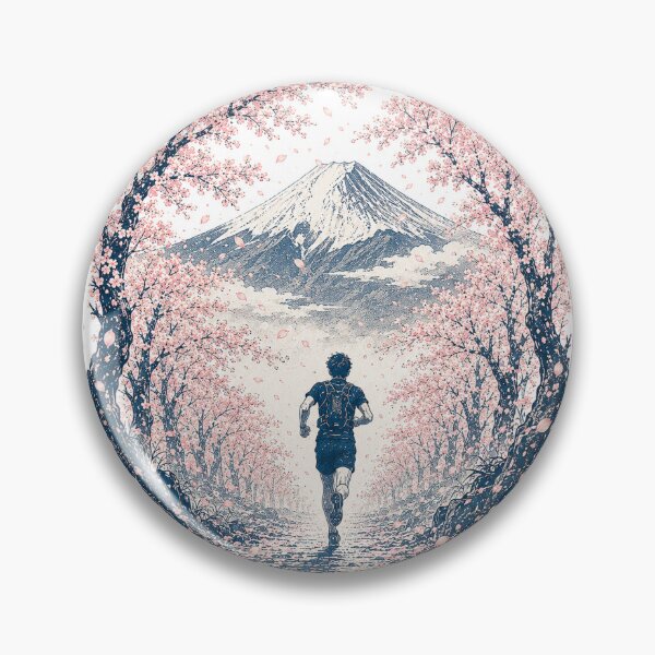 Item preview, Run Through the Storm of Beauty  Japanese Cherry Blossom Trail Runner Art designed and sold by Locker39.