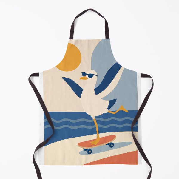 Item preview, Cool Seagull on Skateboard – Retro Coastal Art Print designed and sold by Studio pod Burom.