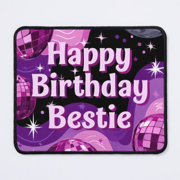 Item preview, Happy Birthday Bestie Disco Party Card designed and sold by Zabolotna_Art.