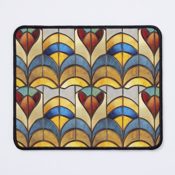 Item preview, Golden Heart Art Nouveau Stained Glass Photo Texture designed and sold by DigitaICraft.