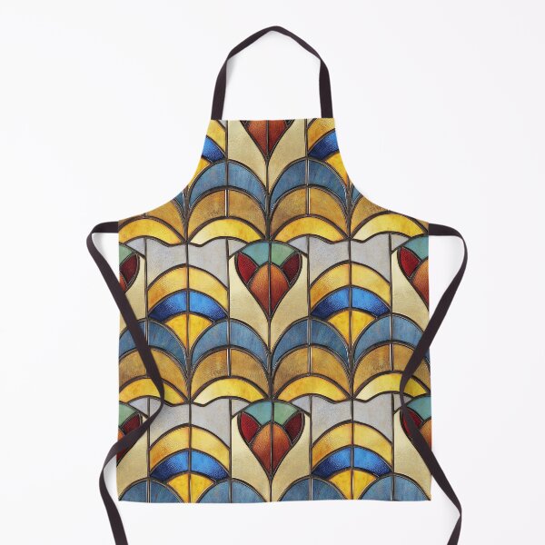Item preview, Golden Heart Art Nouveau Stained Glass Photo Texture designed and sold by DigitaICraft.
