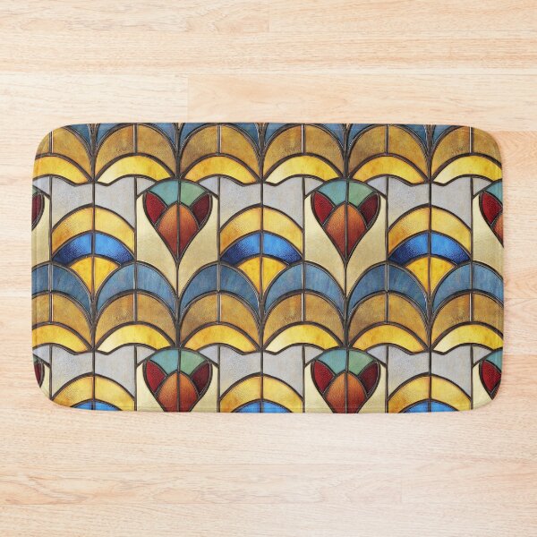 Item preview, Golden Heart Art Nouveau Stained Glass Photo Texture designed and sold by DigitaICraft.