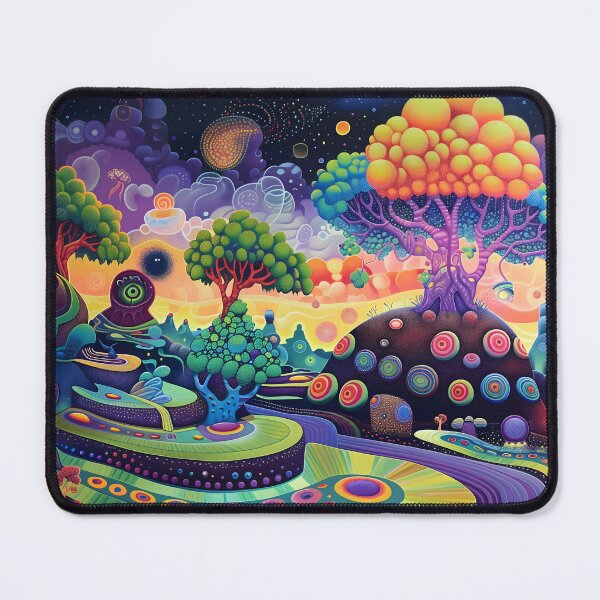 Item preview, Psychedelic Alien Forest With Glowing Celestial Sky designed and sold by LuminousFoundry.