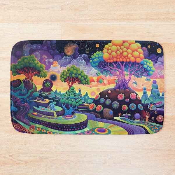 Item preview, Psychedelic Alien Forest With Glowing Celestial Sky designed and sold by LuminousFoundry.