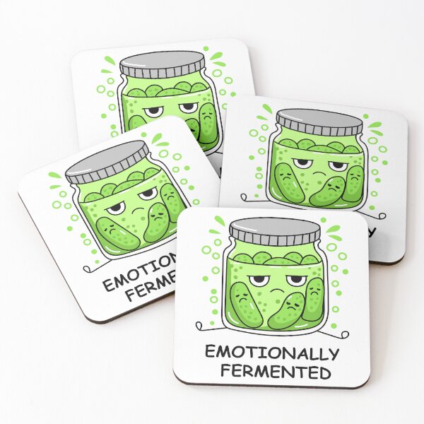 Item preview, Emotionally Fermented Funny Pickle Jar Cute Pickle designed and sold by Skryp-art.