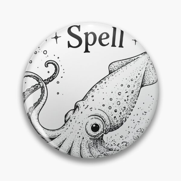 Item preview, Casting An Invisibility Spell Funny Squid Magic Witchy Art designed and sold by WormJ.
