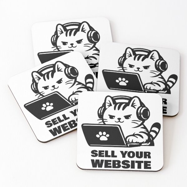 Item preview, Sell Your Website Funny Cat with Laptop Business Design designed and sold by Skryp-art.
