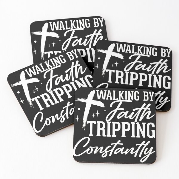 Item preview, Walking By Faith Tripping Constantly Funny Christian Gift designed and sold by haitrieuic96.