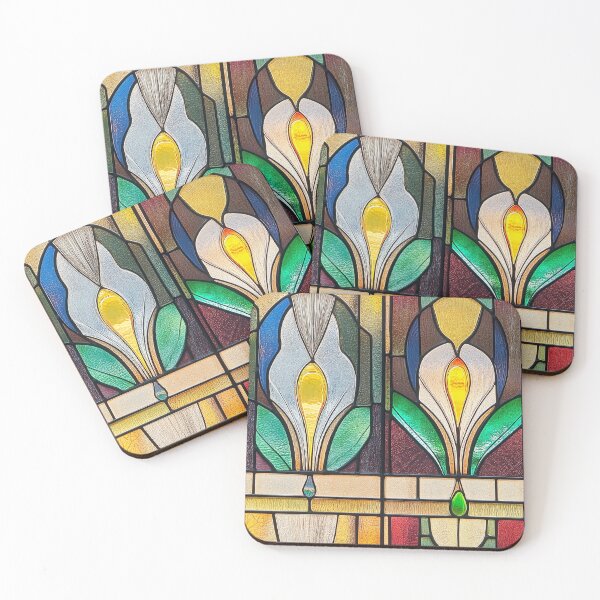 Item preview, Fanfare Art Deco Stained Glass Photo Texture designed and sold by DigitaICraft.