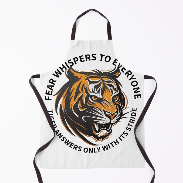 Item preview, ​Motivational Tiger Quote Fear Whispers Stride designed and sold by jttrends.