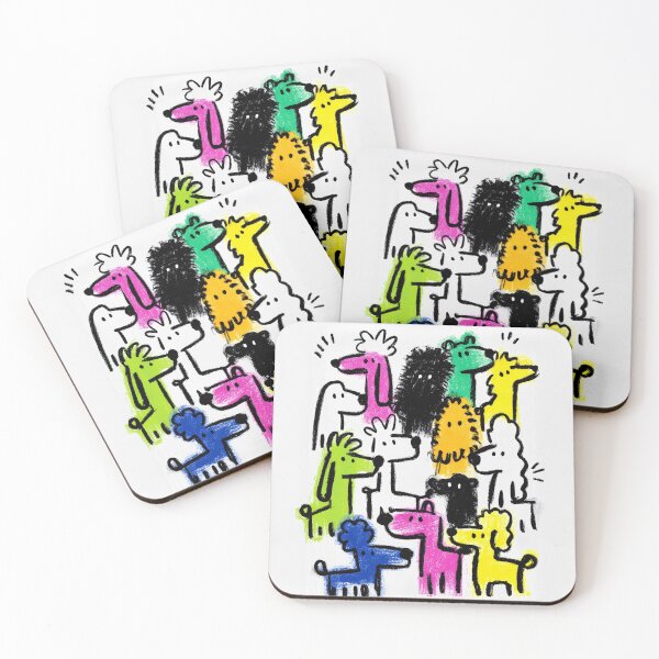 Item preview, Cartoon poodle dogs designed and sold by lautir.