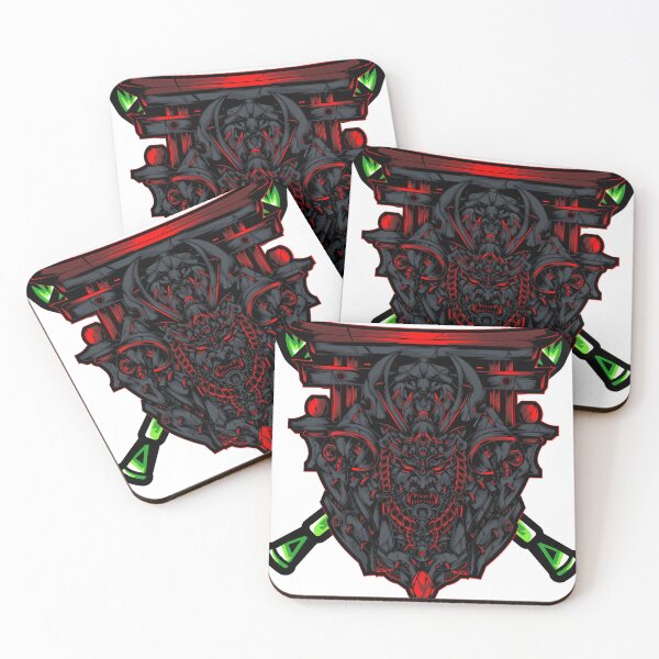 Item preview, Crimson Oni Samurai Guardian – Dark Japanese Warrior Art designed and sold by Divichan.