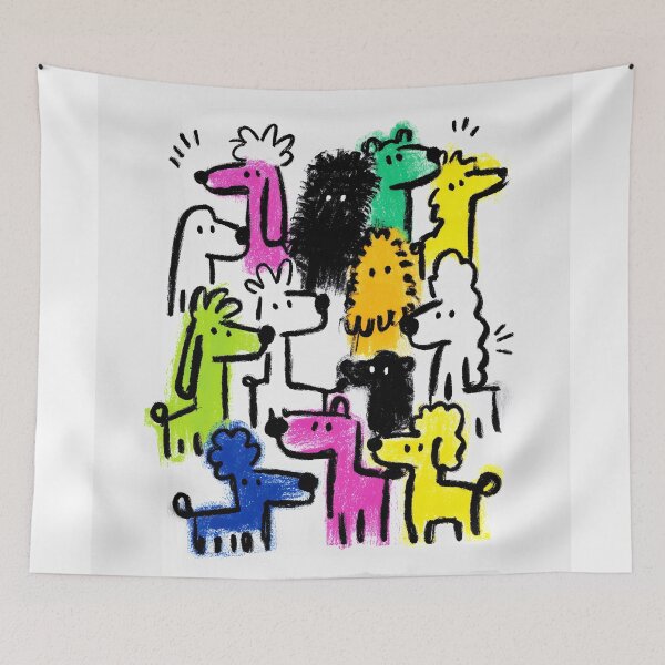 Item preview, Cartoon poodle dogs designed and sold by lautir.