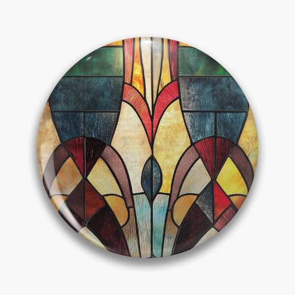 Item preview, Desert Sunrise Art Deco Stained Glass Photo Texture designed and sold by DigitaICraft.