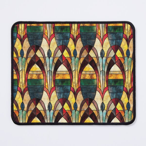 Item preview, Desert Sunrise Art Deco Stained Glass Photo Texture designed and sold by DigitaICraft.