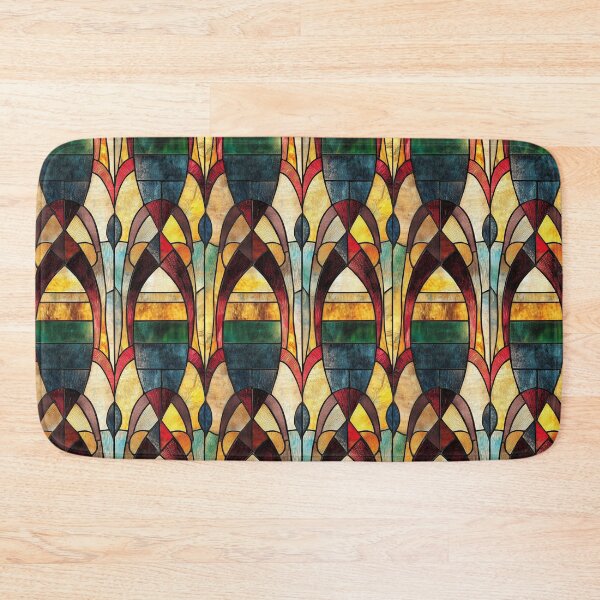 Item preview, Desert Sunrise Art Deco Stained Glass Photo Texture designed and sold by DigitaICraft.