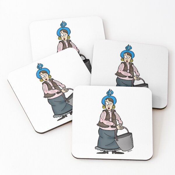 Item preview, Funny Ukrainian Woman Gossip Cartoon – Cute Village Bucket Squad Meme Art designed and sold by MyxaART.