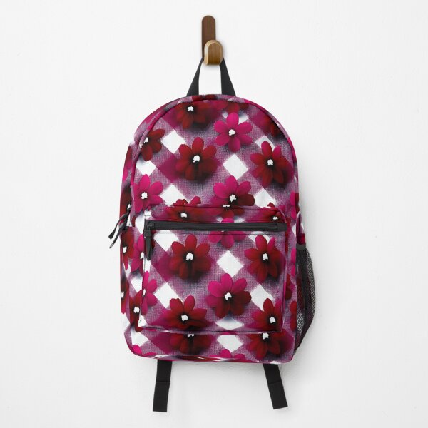 Item preview, Textured Magenta Check And Dark Floral Pattern designed and sold by igraphixart.
