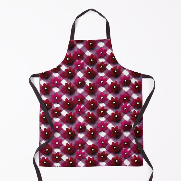 Item preview, Textured Magenta Check And Dark Floral Pattern designed and sold by igraphixart.