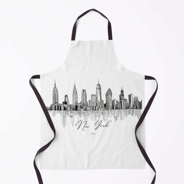 Item preview, New York Skyline Silhouette Ink Sketch by Vintry off designed and sold by VintryOff.