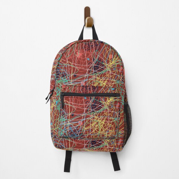 Item preview, Colorful Abstract Scribble Art – Vibrant Doodle Lines and Paint Splatter designed and sold by Skryp-art.