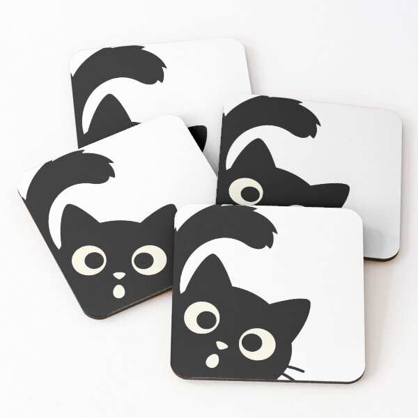 Item preview, Cute Peeking Black Cat Sticker - Kawaii Peekaboo Surprised Kitten Silhouette Minimalist Corner Animal Wall Art designed and sold by BestChoiceService.