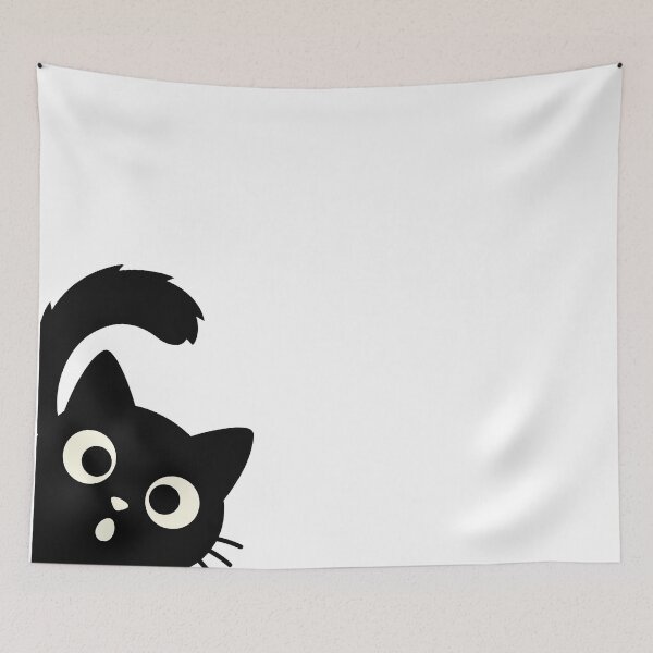 Item preview, Cute Peeking Black Cat Sticker - Kawaii Peekaboo Surprised Kitten Silhouette Minimalist Corner Animal Wall Art designed and sold by BestChoiceService.