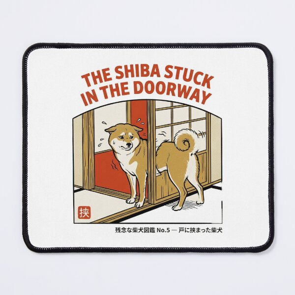 Item preview, The Shiba Stuck in the Doorway — Funny Shiba Inu Meme Tee designed and sold by nurusubetei.
