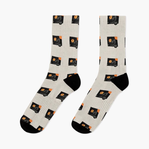 Item preview, Black Cat with Orange Eyes Minimalist Art designed and sold by Paulocdias.