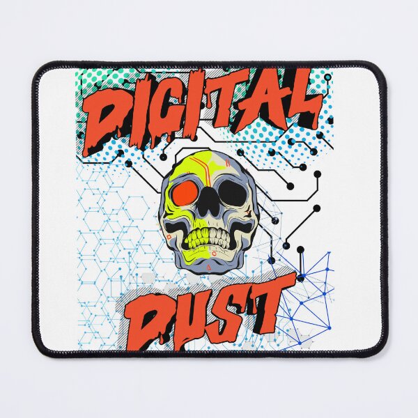 Item preview, Digital Rust Cyberpunk Skull Graphic - Edgy Sci-Fi Tech Apparel designed and sold by GraphixByHub.