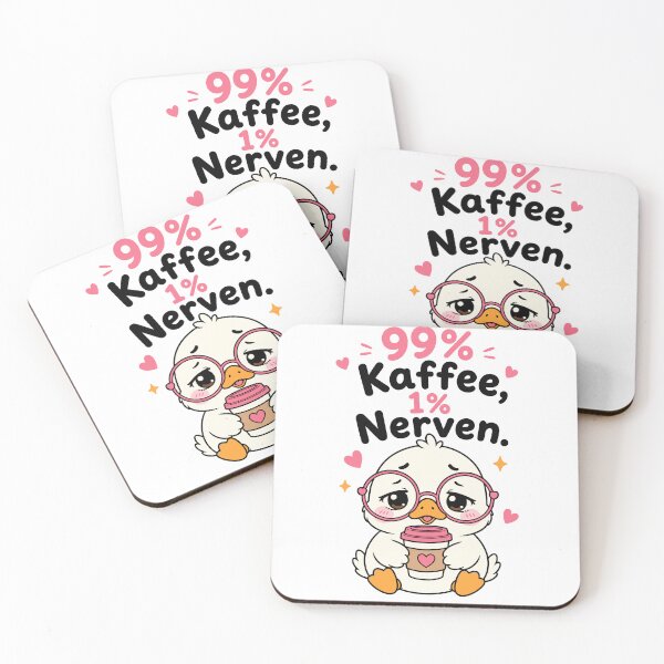 Item preview, Cute Duck Coffee 99 Percent Design for Coffee Lovers designed and sold by LoomLevel.