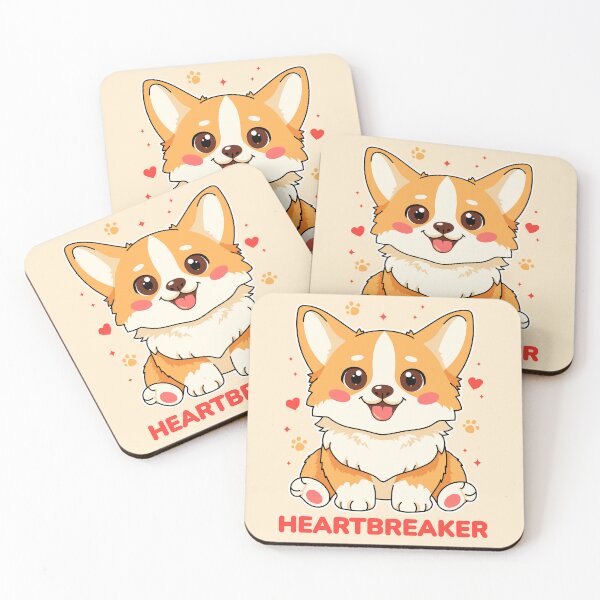 Item preview, Cute Corgi Heartbreaker – Kawaii Dog designed and sold by Skryp-art.