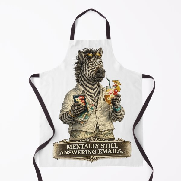 Item preview, Vacation Burnout Society – Zebra Mentally Still Answering Emails designed and sold by ByAnad.