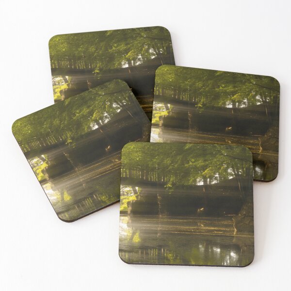 Item preview, Golden Reflections Beneath the Woodland Bridge designed and sold by MatDeskBlue.