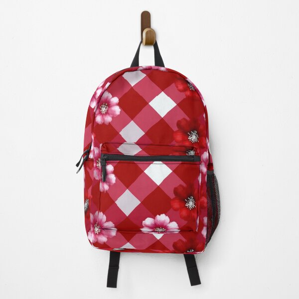 Item preview, Bright Red Gingham And Pink Floral Picnic Pattern designed and sold by igraphixart.