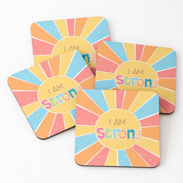 Item preview,  I Am Strong - Retro Sunshine Affirmation Poster designed and sold by SunnyBunnyWorks.