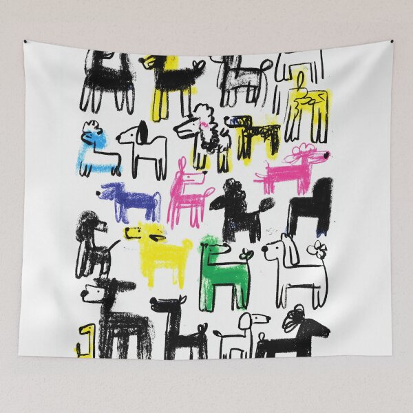 Item preview, Cartoon stylized poodles designed and sold by lautir.