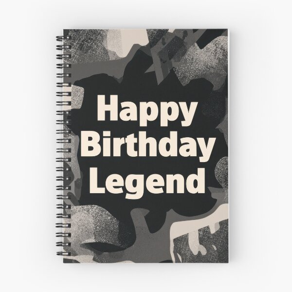Aperçu de l'œuvre Carte d'anniversaire minimaliste Légende créée et vendue par Zabolotna_Art.