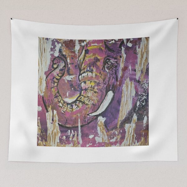 Item preview, A mystical, cheerful elephant with tusks designed and sold by Artur Sobkowicz.