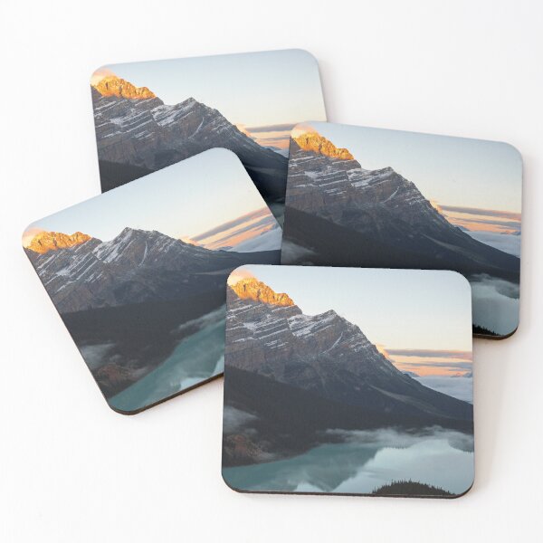 Item preview, Golden Summit Above the Misty Lake designed and sold by MatDeskBlue.