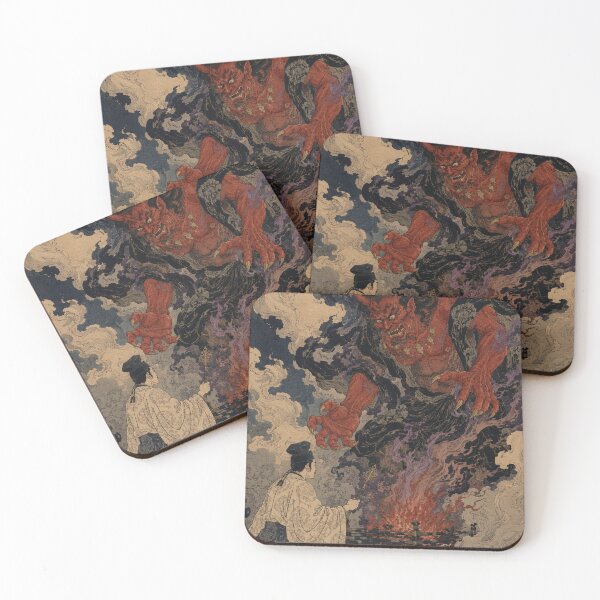 Item preview, Shadow Weaver - Vintage Japanese Oni Ukiyo-e Woodblock designed and sold by bapupa.