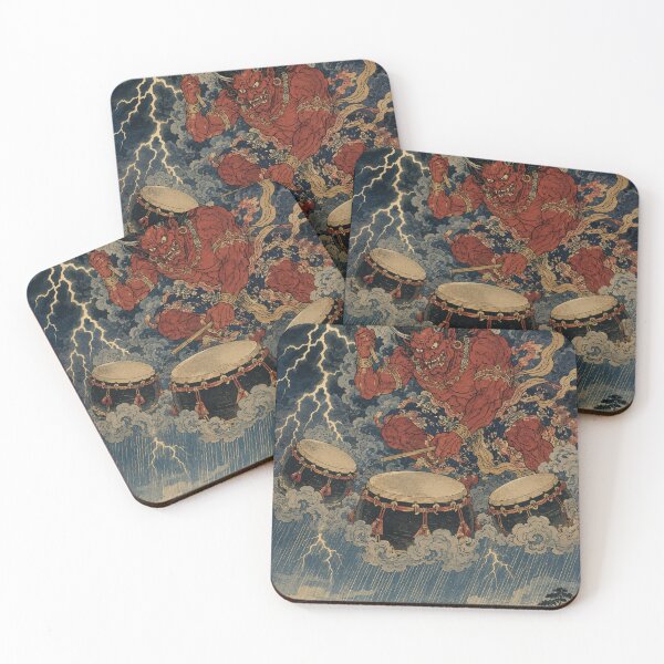 Item preview, Storm Bringer - Vintage Japanese Oni Ukiyo-e Woodblock designed and sold by bapupa.