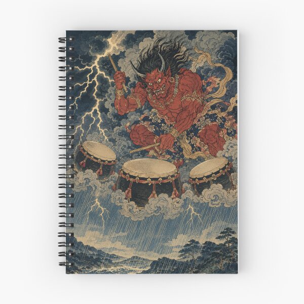 Item preview, Storm Bringer - Vintage Japanese Oni Ukiyo-e Woodblock designed and sold by bapupa.