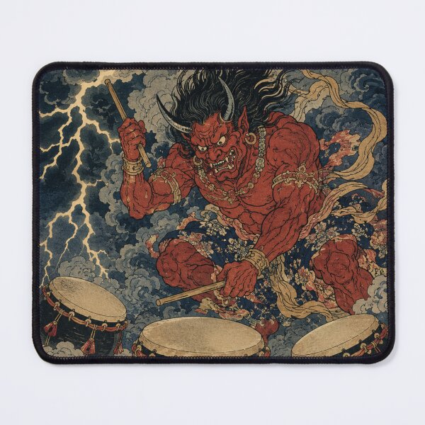 Item preview, Storm Bringer - Vintage Japanese Oni Ukiyo-e Woodblock designed and sold by bapupa.