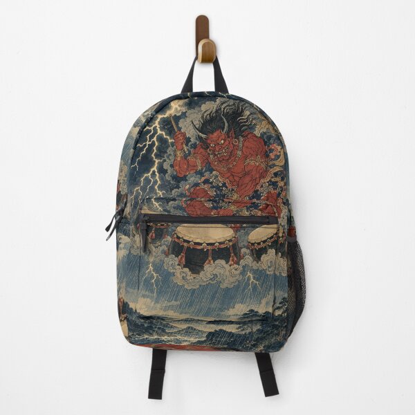 Item preview, Storm Bringer - Vintage Japanese Oni Ukiyo-e Woodblock designed and sold by bapupa.